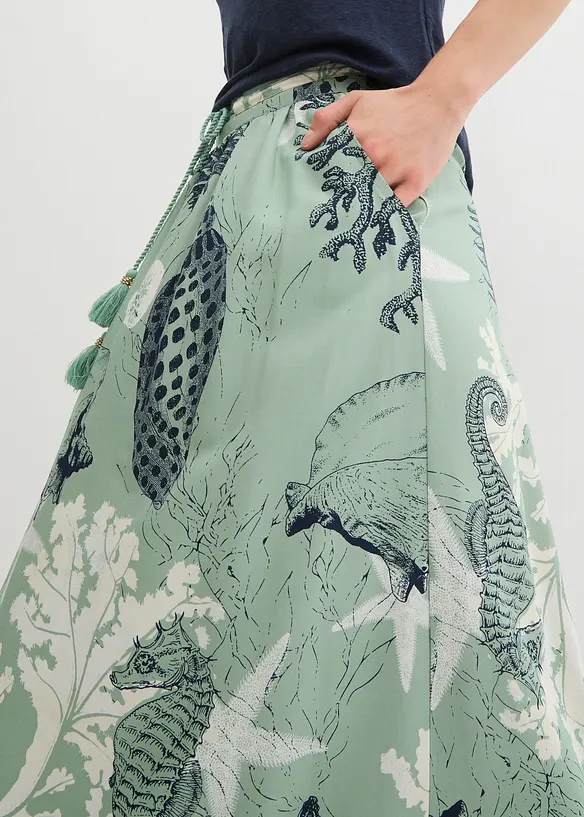Maxi rok van soepele viscose, bonprix