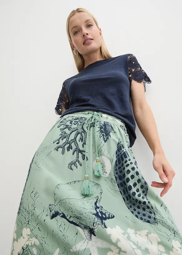 Maxi rok van soepele viscose, bonprix