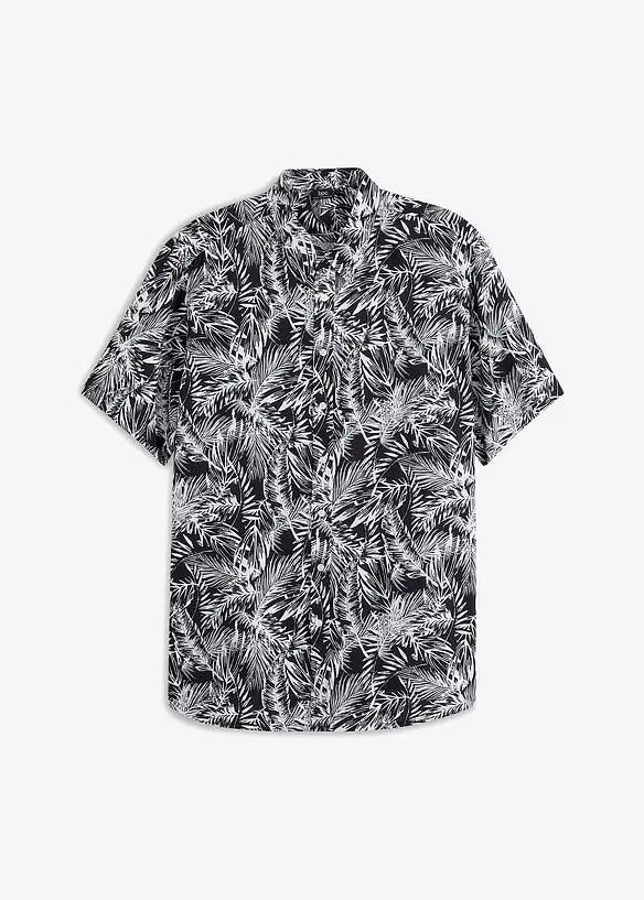 Overhemd met korte mouwen van viscose, bonprix