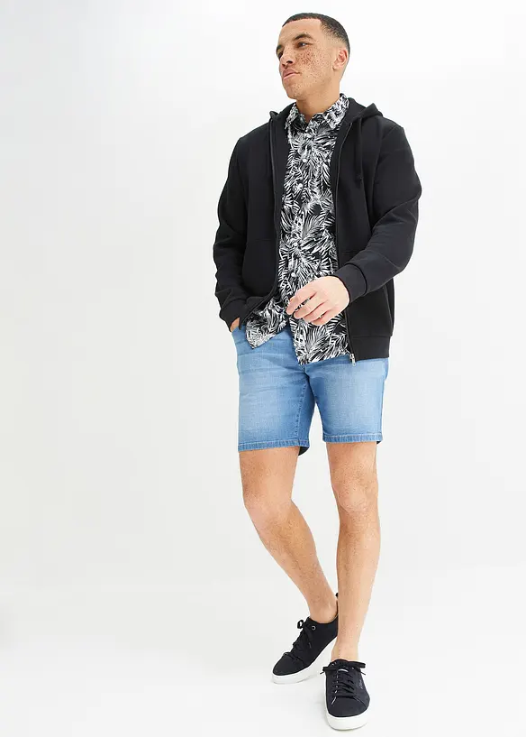 Overhemd met korte mouwen van viscose, bonprix