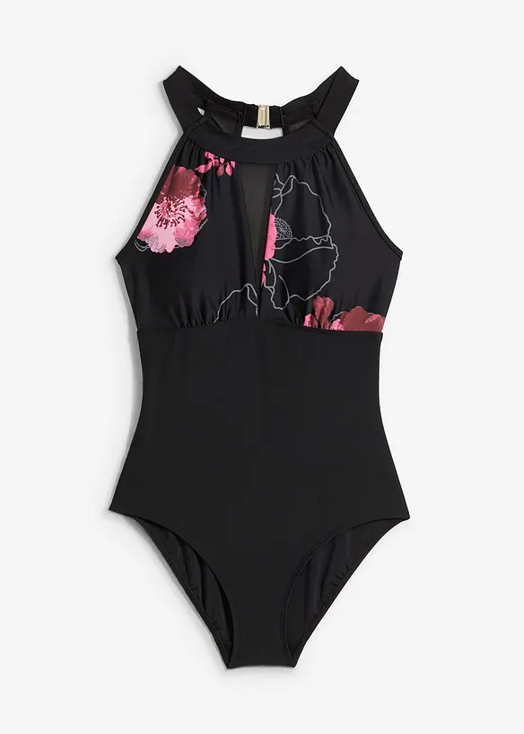 Badpak met transparant inzetstuk, bonprix