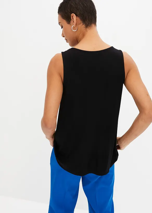 Top met rits in een viscosemix, bonprix