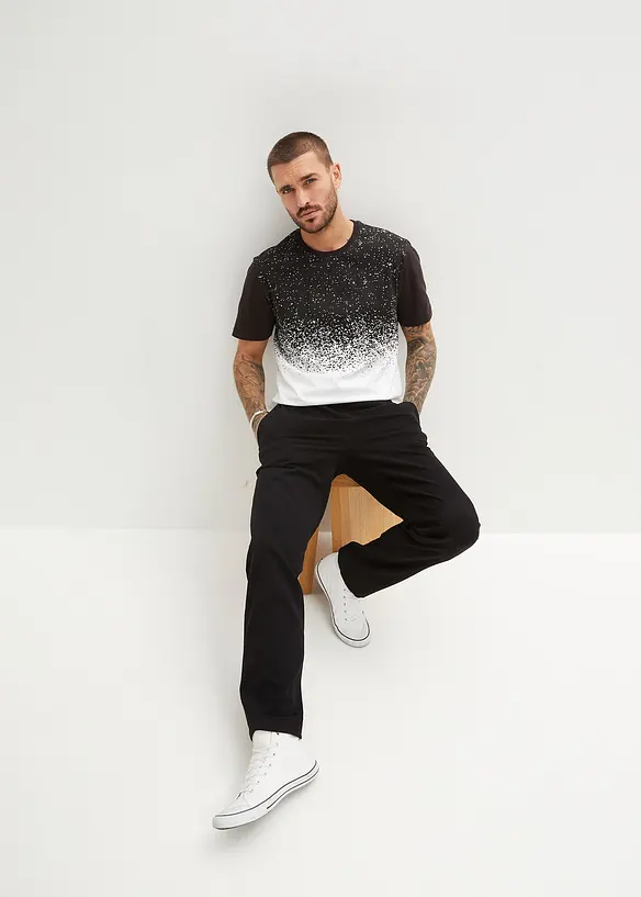 Loose fit chino stretch instapbroek, straight, bonprix