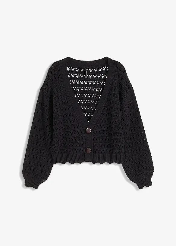 Ajour vest van katoen, bonprix