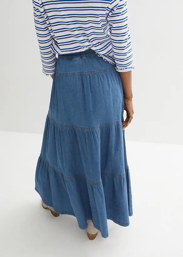 Denim strokenrok, bonprix