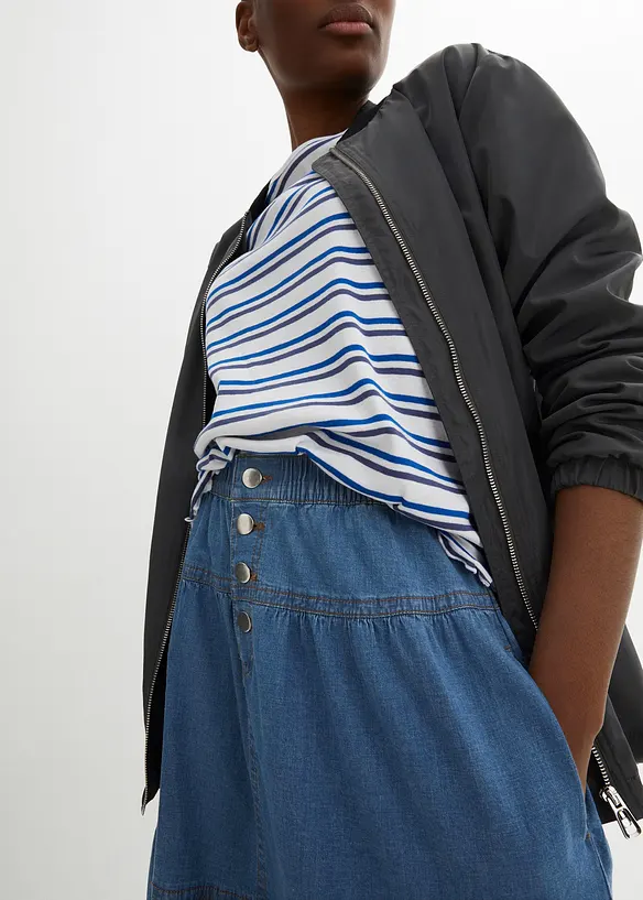 Denim strokenrok, bonprix