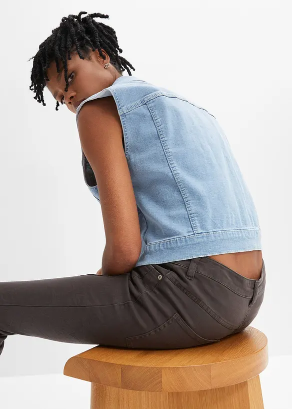 Twill broek van elastische katoenmix, bonprix
