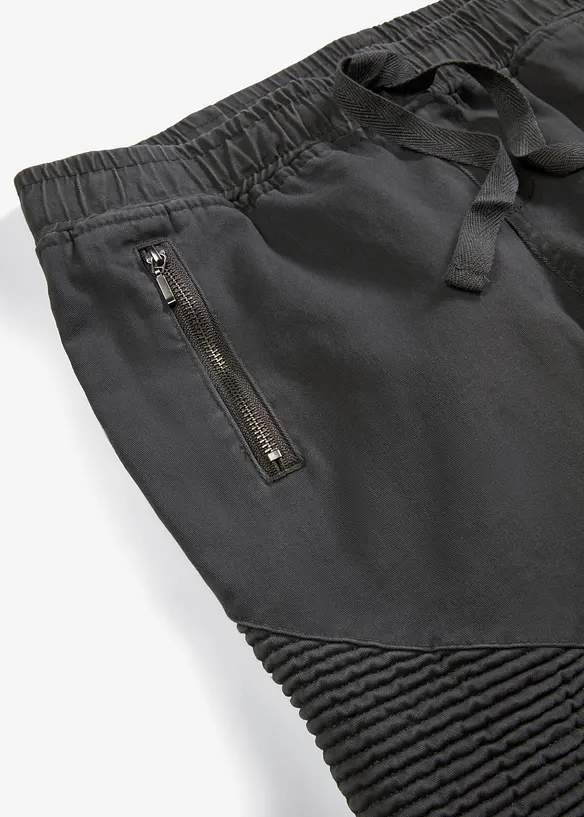 Broek met biker details, bonprix