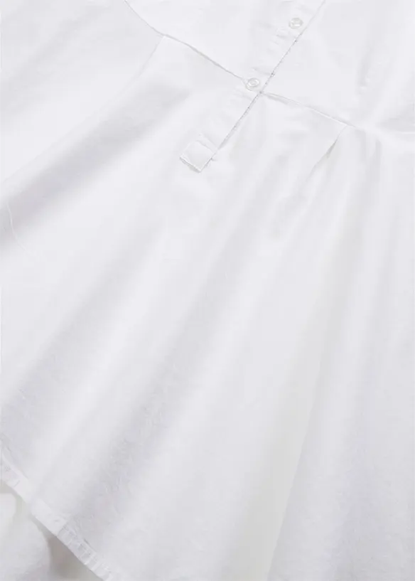Lange blouse met volant, bonprix