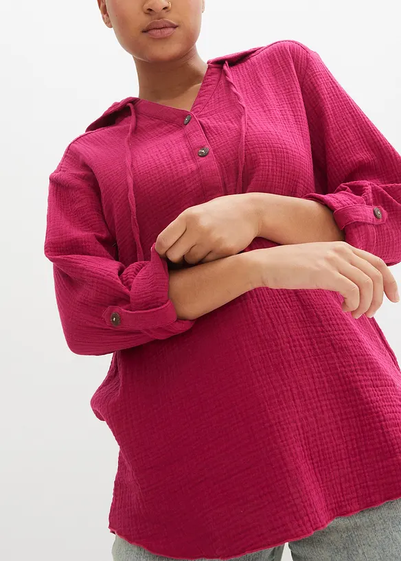 Mousseline blouse van katoen, bonprix