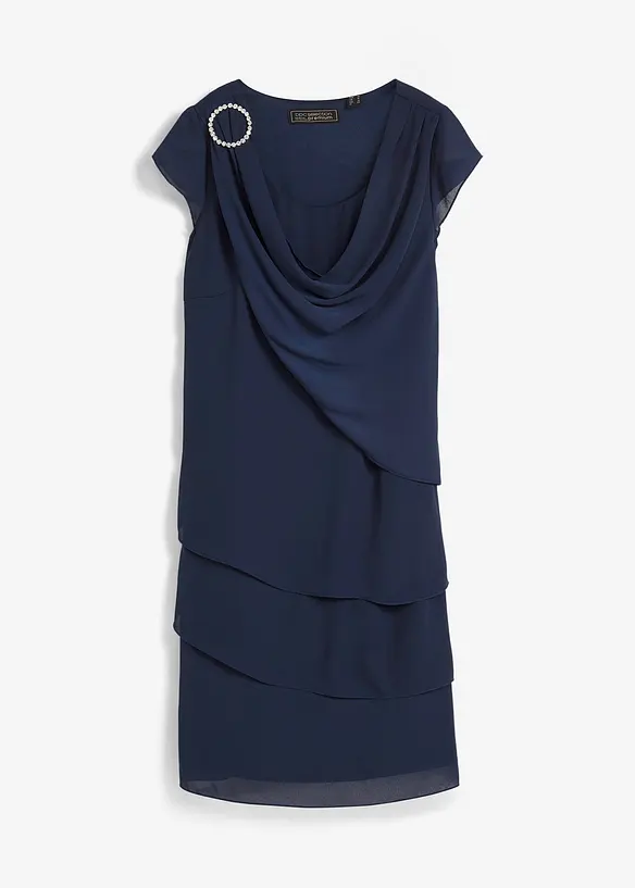Chiffon jurk in layerlook, bonprix