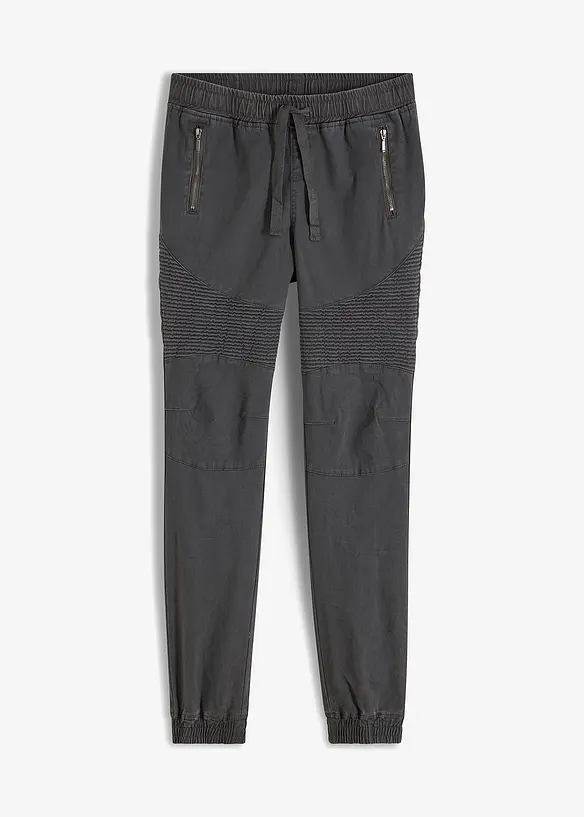 Broek met biker details, bonprix