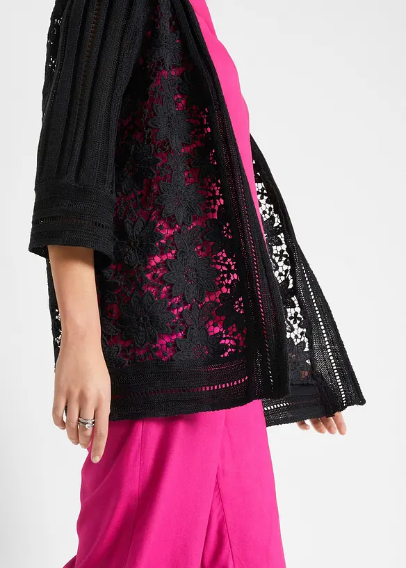 Vest met kant, bonprix