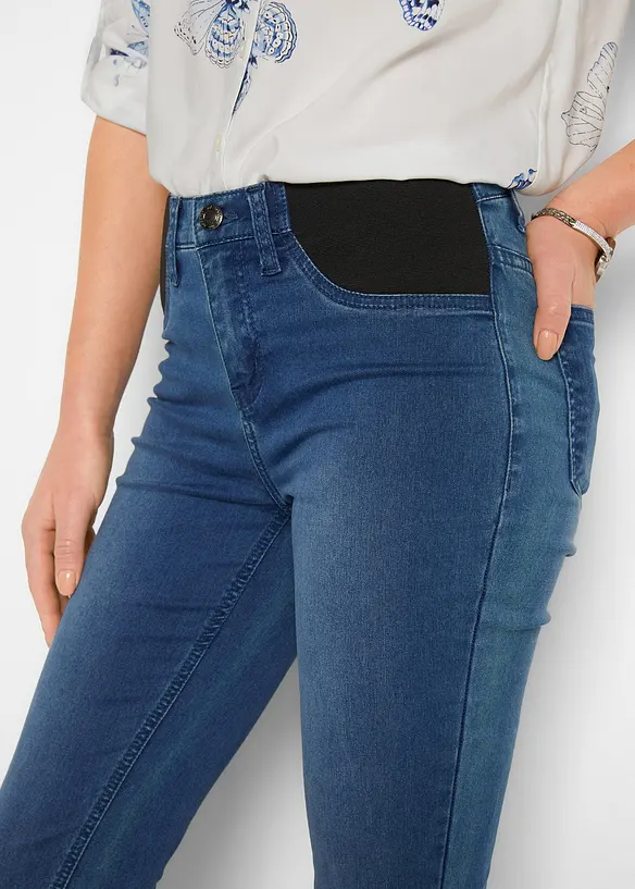 Skinny stretch jeans met mid waist, bonprix