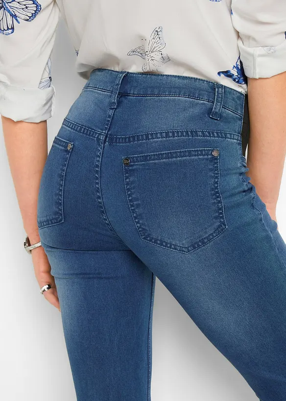 Skinny stretch jeans met mid waist, bonprix
