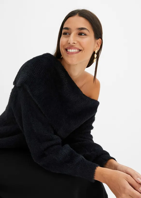 Asymmetrische off shoulder trui, bonprix