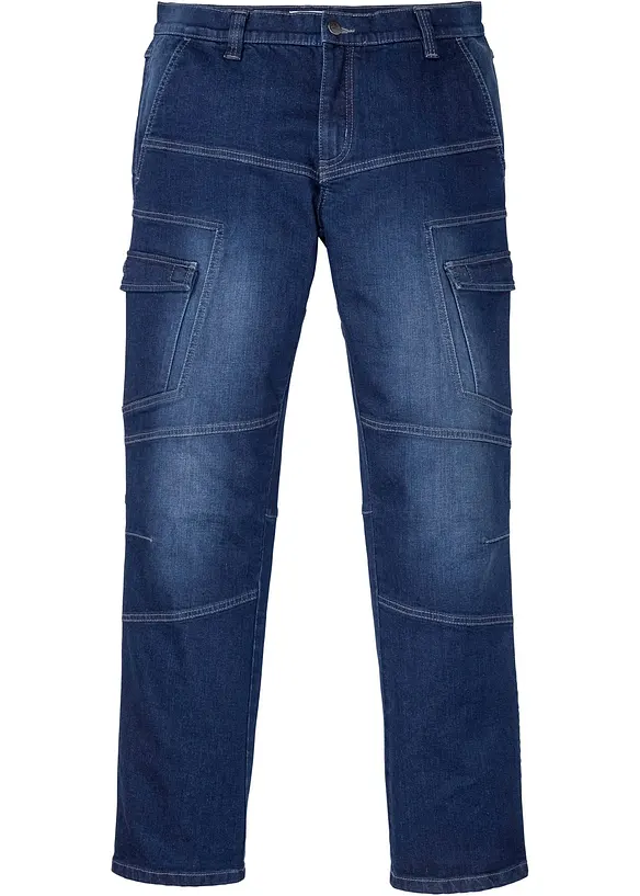 Regular fit cargo stretch jeans, straight, bonprix