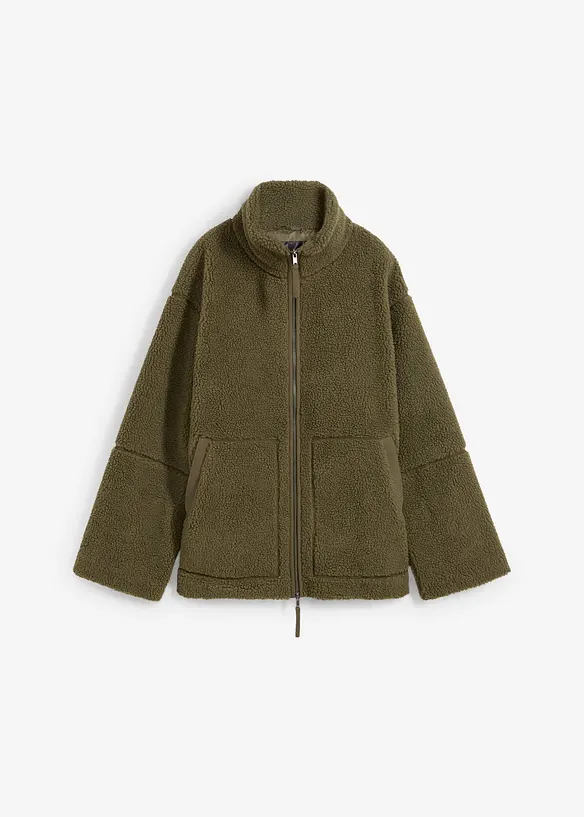Gevoerde teddy fleece jas, bonprix