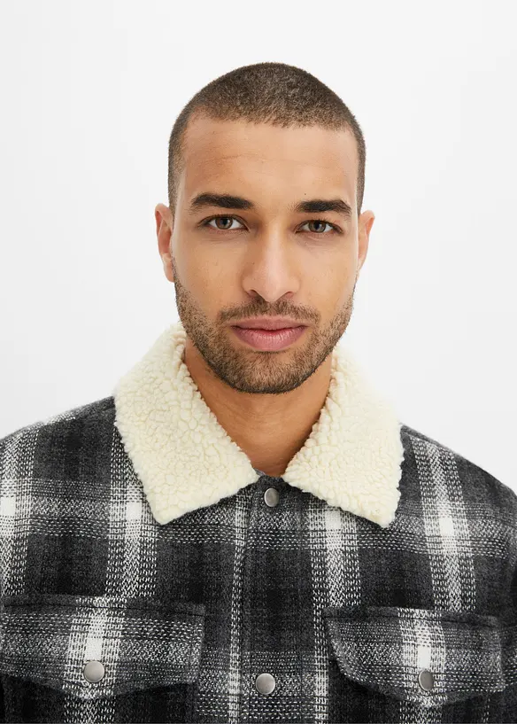 Overshirt met teddy kraag, bonprix