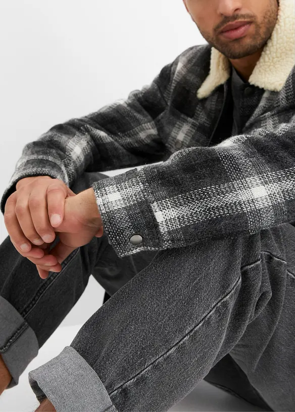 Overshirt met teddy kraag, bonprix