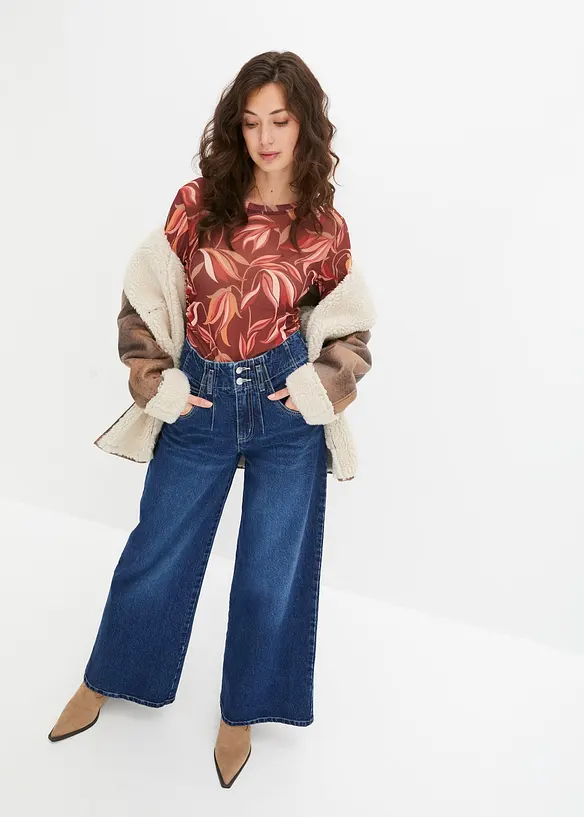 Longsleeve van mesh, bonprix
