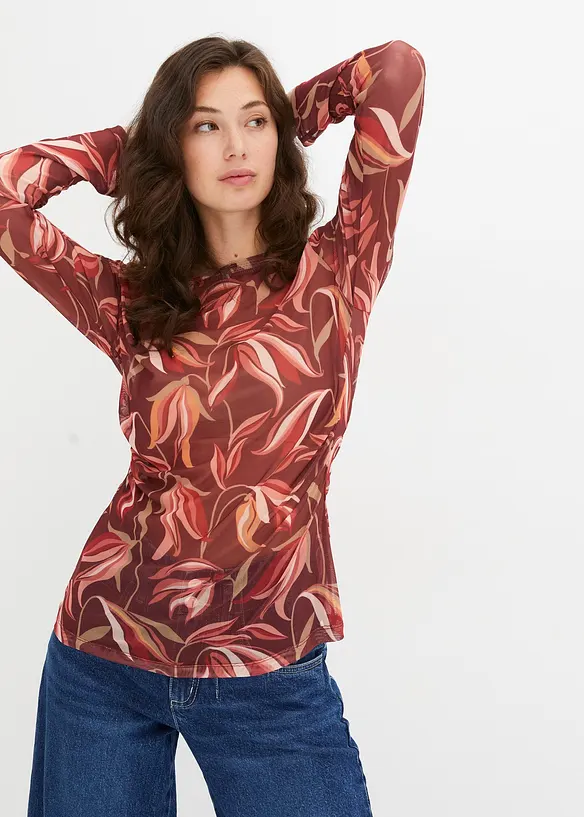 Longsleeve van mesh, bonprix