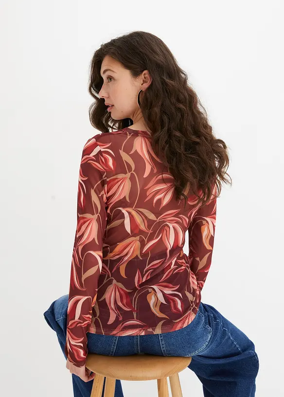 Longsleeve van mesh, bonprix
