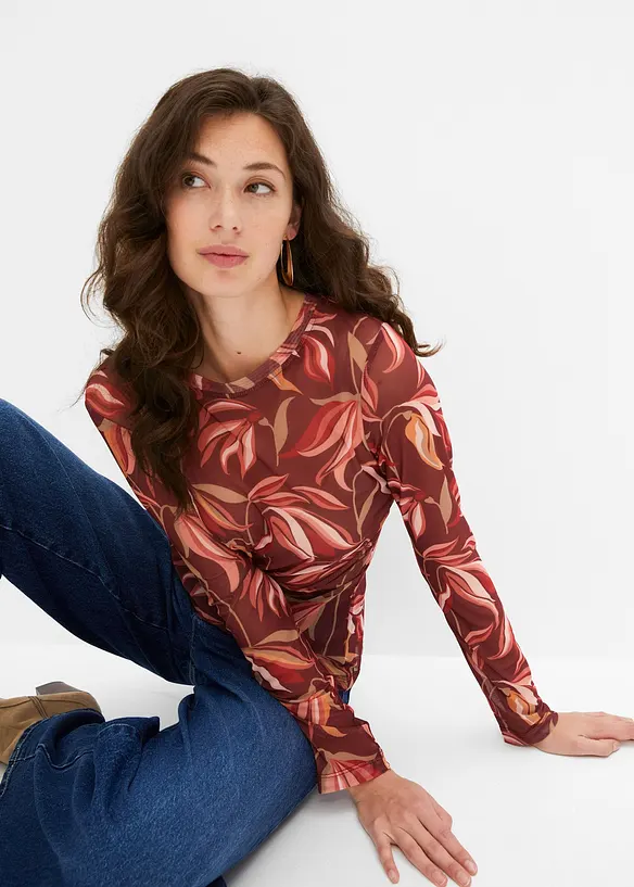 Longsleeve van mesh, bonprix