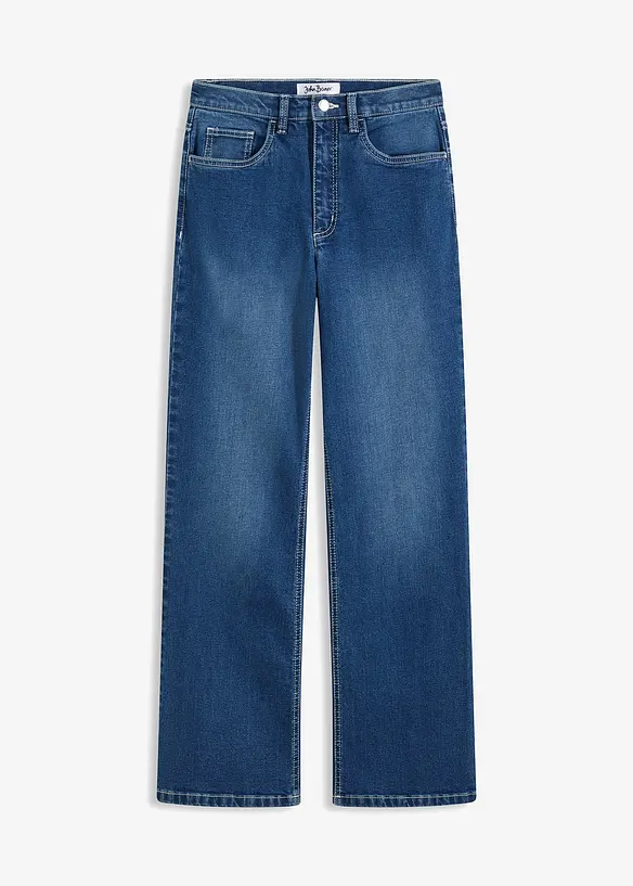 High waist instapjeans, straight (set van 2), bonprix