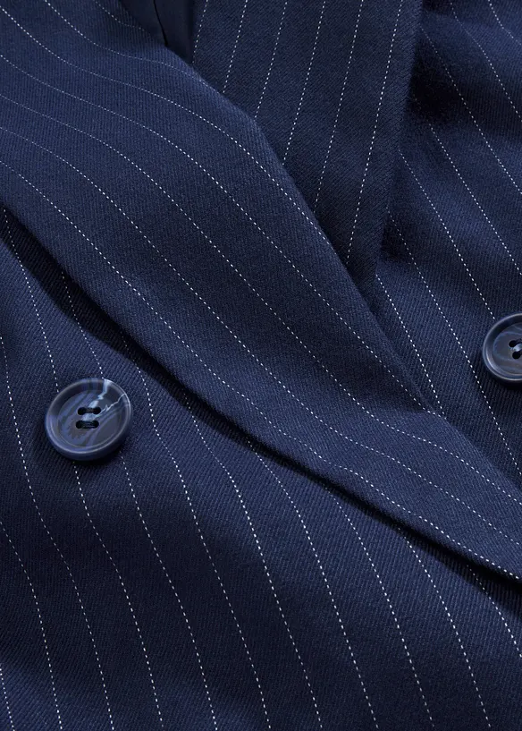 Dubbelrijige blazer met krijtstreep van viscose-mix, bonprix