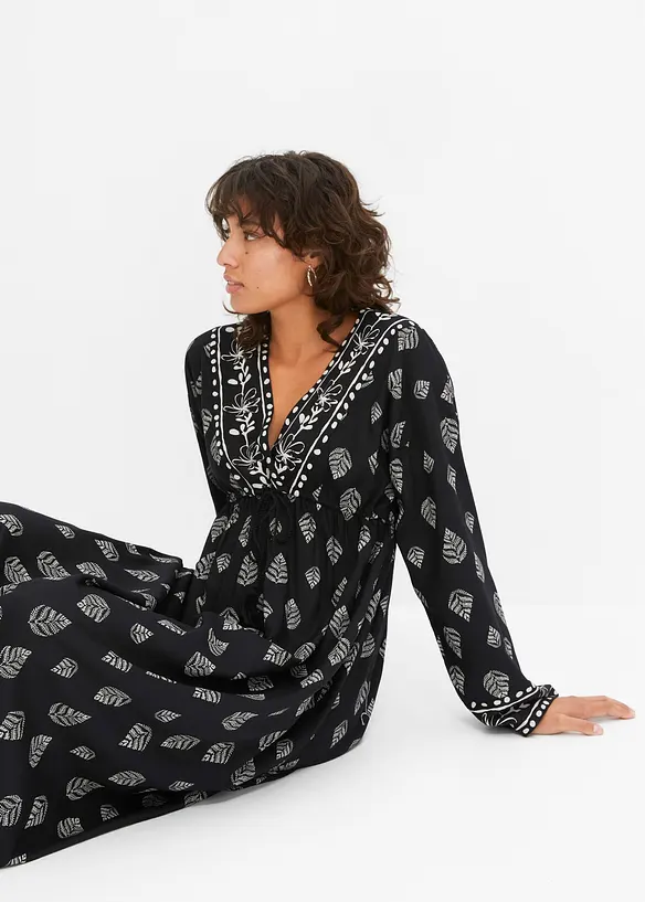 Geweven maxi jurk van viscose, bonprix