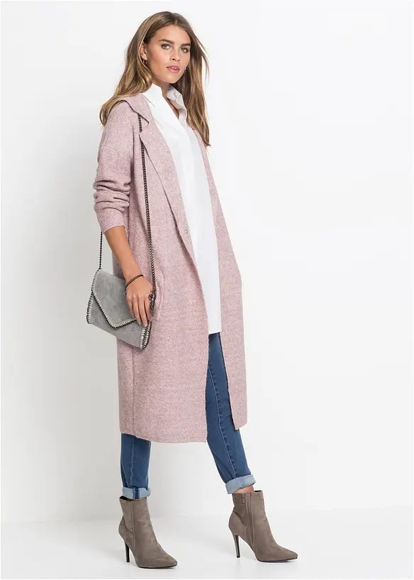 Lang gebreid vest, bonprix