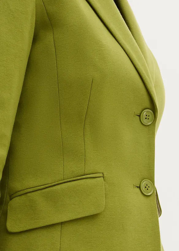 Getailleerde blazer van katoen-jersey, bonprix