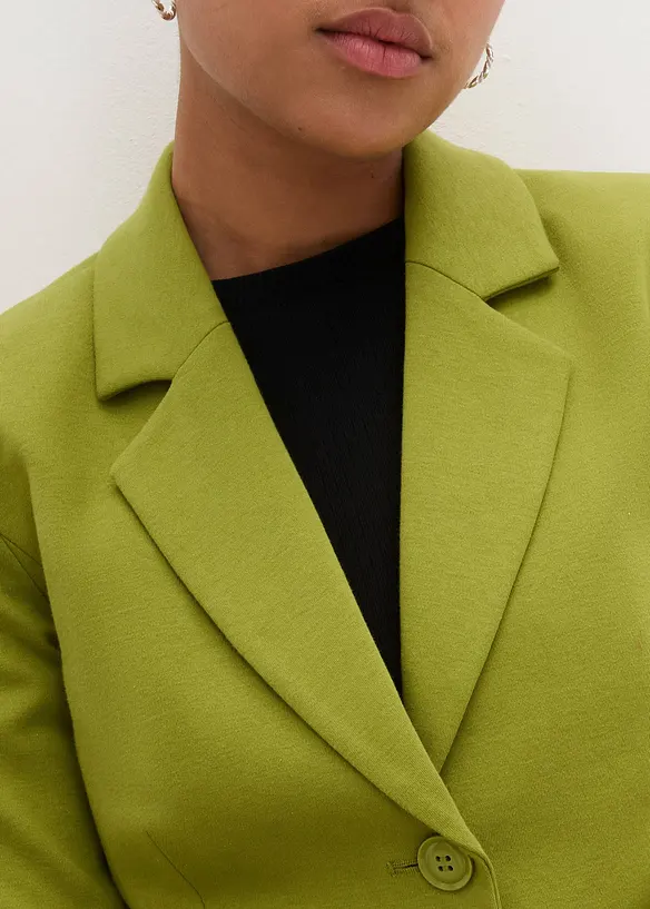 Getailleerde blazer van katoen-jersey, bonprix