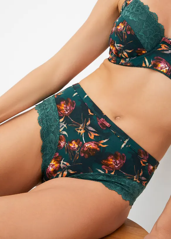 Maxislip met sierlijk kant (set van 2), bonprix