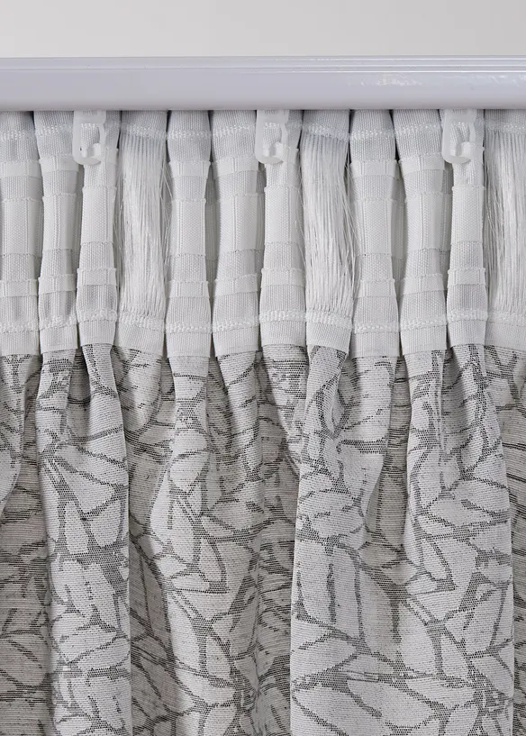 Jacquard gordijn met bladerdessin (1 stuk), bonprix