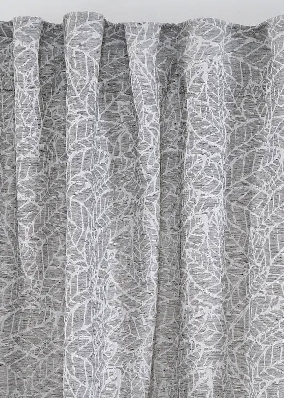 Jacquard gordijn met bladerdessin (1 stuk), bonprix