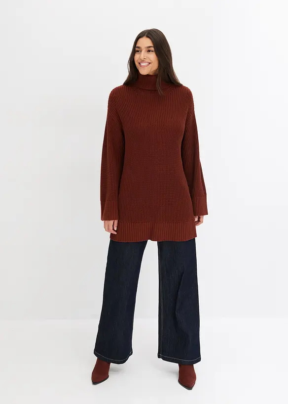 Oversized coltrui in een katoenmix, bonprix