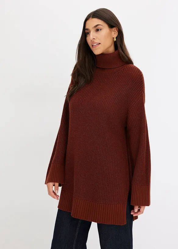Oversized coltrui in een katoenmix, bonprix