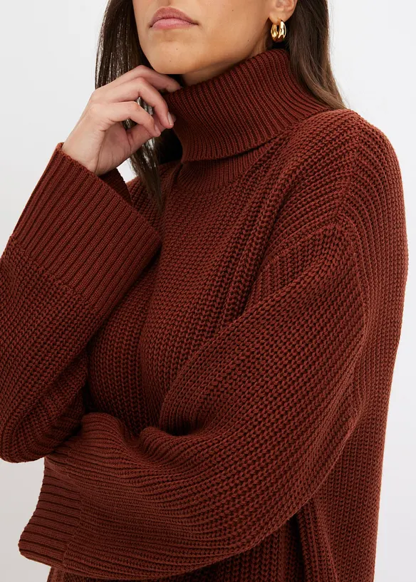 Oversized coltrui in een katoenmix, bonprix