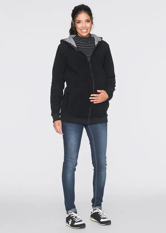 Fleece 2-in-1 zwangerschapsvest/draagvest, bonprix