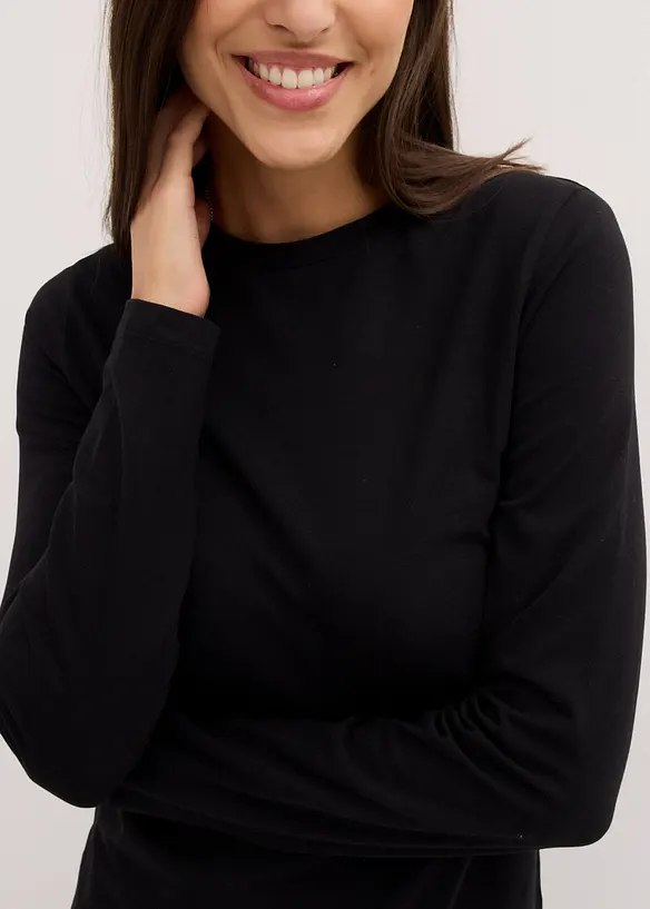 Longsleeve van biologisch katoen (set van 2), bonprix