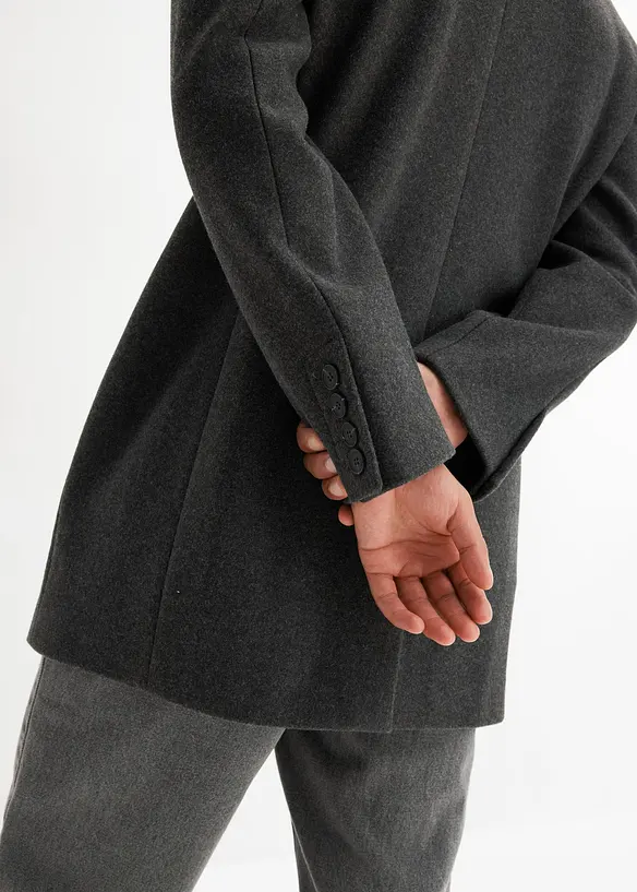 Korte coat met wol, bonprix