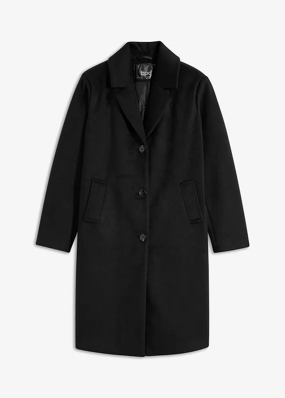 Korte coat in wollen look, bonprix