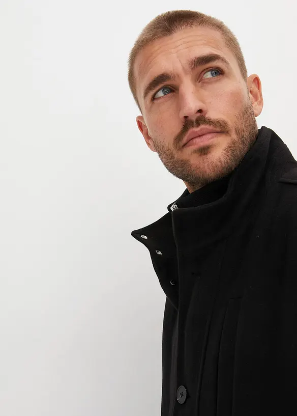 Korte coat met windvanger, bonprix