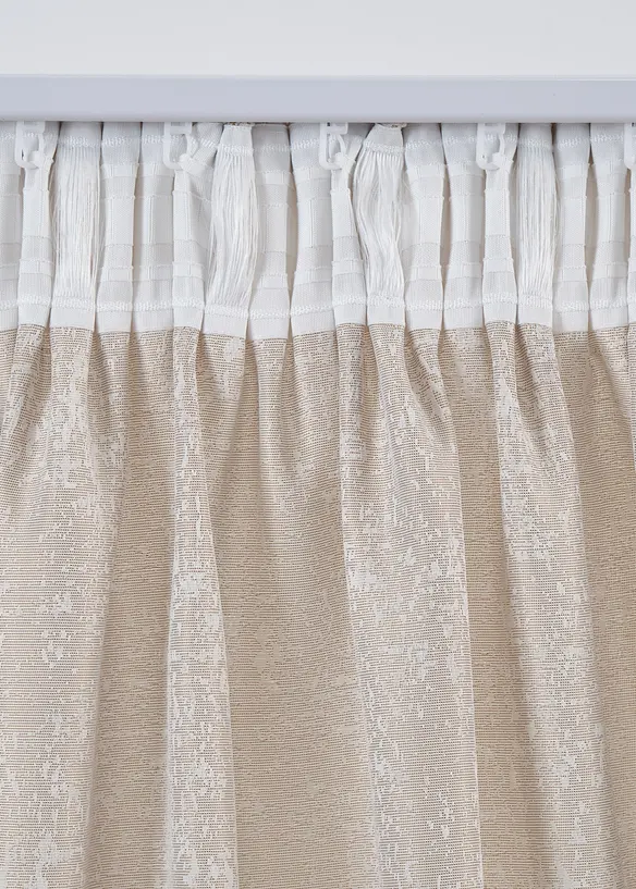 Jacquard gordijn met glans (1 stuk), bonprix