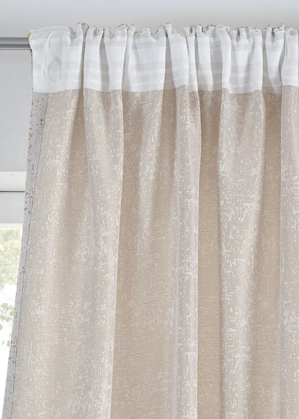 Jacquard gordijn met glans (1 stuk), bonprix