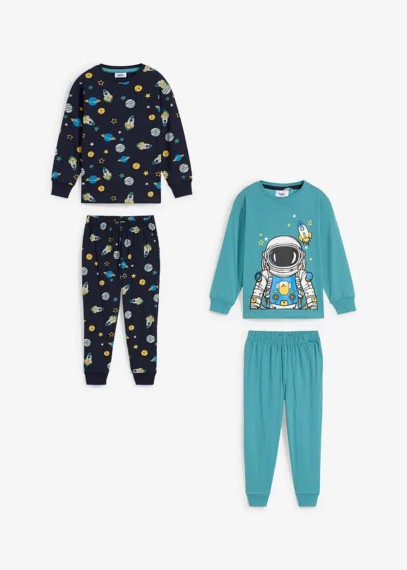 Jongens pyjama van biologisch katoen (4-dlg. set), bonprix