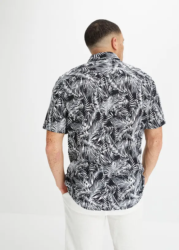 Overhemd met korte mouwen van viscose, bonprix