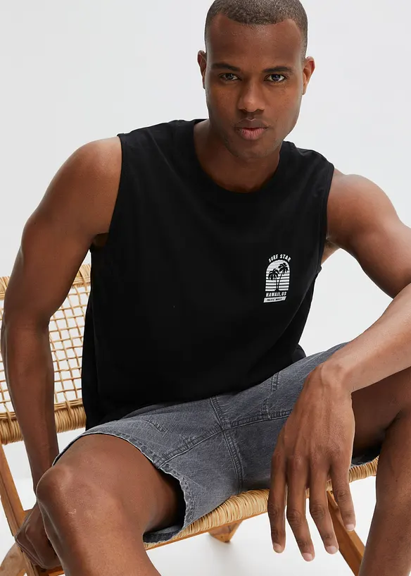 Muscle shirt van katoen, loose fit, bonprix
